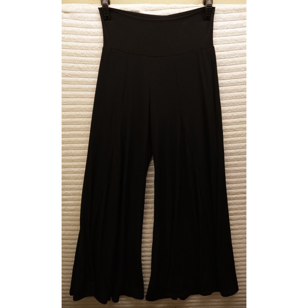 Bisou Bisou Michele Bohbot Women’s Black Wide Leg Belted Dress Pants Size Small